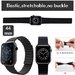 Set 3 Curele iUni compatibile cu Apple Watch 1/2/3/4/5/6/7, 44mm, Silicon, Black, Pink, Turquoise